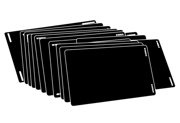 Blank Black Business Cards Stack for Crafts and Graphics