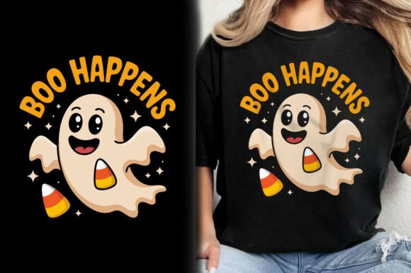 Boo Happens Halloween Ghost Shirt Design for Branding