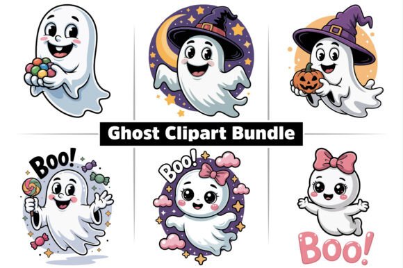 Cute Halloween Ghost SVG Clipart Bundle Review