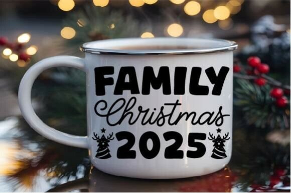 Family Christmas 2025 Svg for Crafts and Graphics