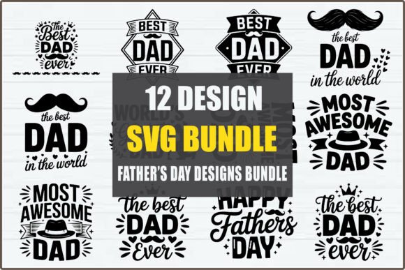 Father’s Day T-Shirt SVG Bundle for Crafts and Graphics