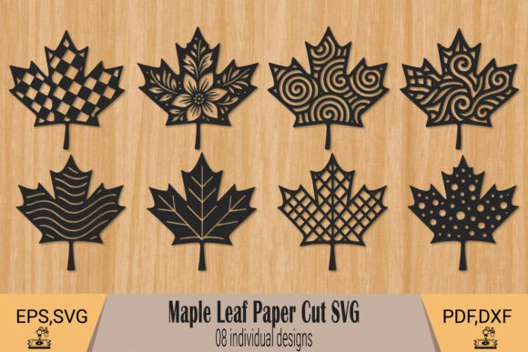 Maple Leaf Paper Cut SVG for Laser Cutting and Home Decor
