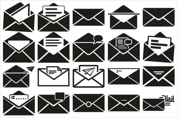 Modern Email Icon Logo Vector Design Review