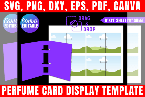 Perfume Card Display Canva Template for Print Templates and Graphics