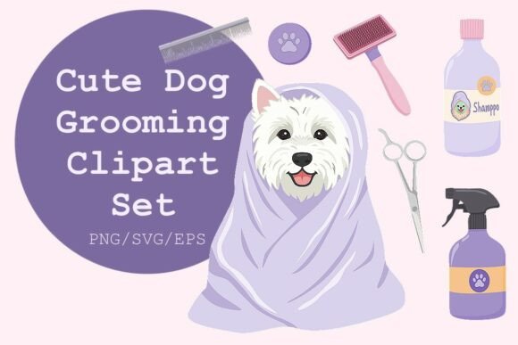 Westie Dog Grooming Vector Set for Cricut & Handmade Projects